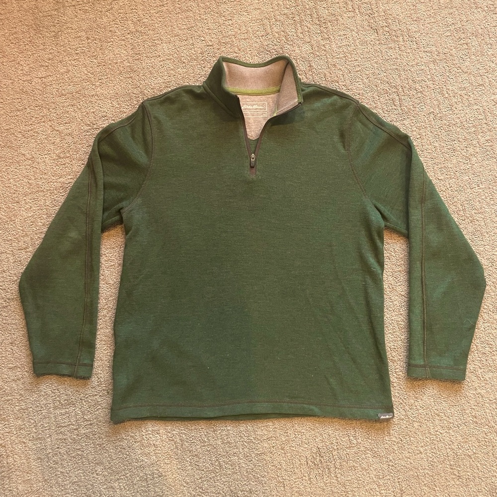 Men’s Eddie Bauer Quarter Zip Size Large
